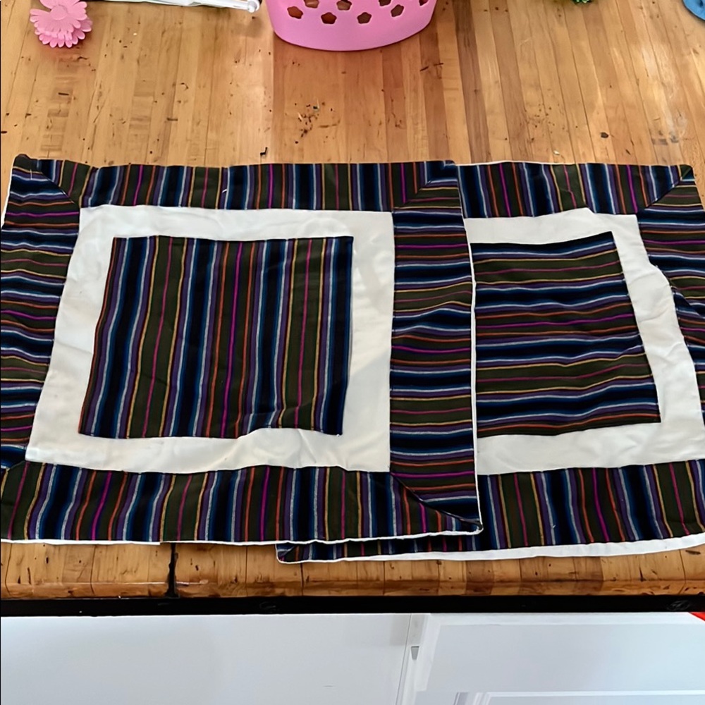 Boho Striped Multicolor Table Runner